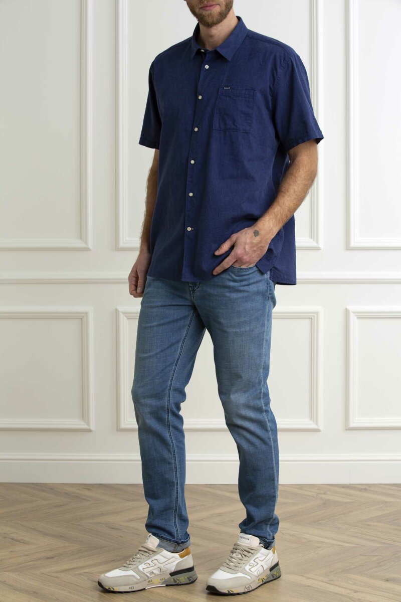 BARBOUR-CAMICIA NELSON S/S-BBMSH5093MSH INDIGO