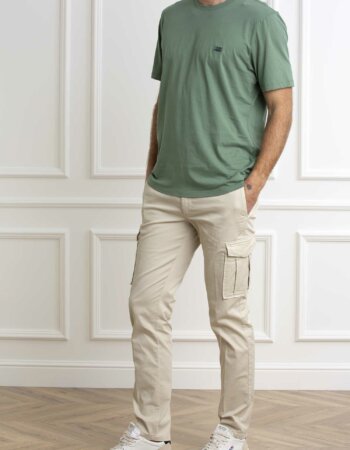 CP COMPANY-JERSEY LOGO T-SHIRT-CPMTS068A005100W GREEN