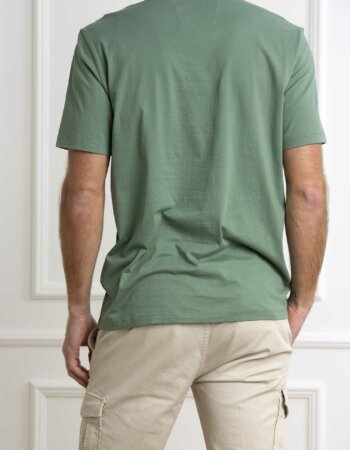 CP COMPANY-JERSEY LOGO T-SHIRT-CPMTS068A005100W GREEN