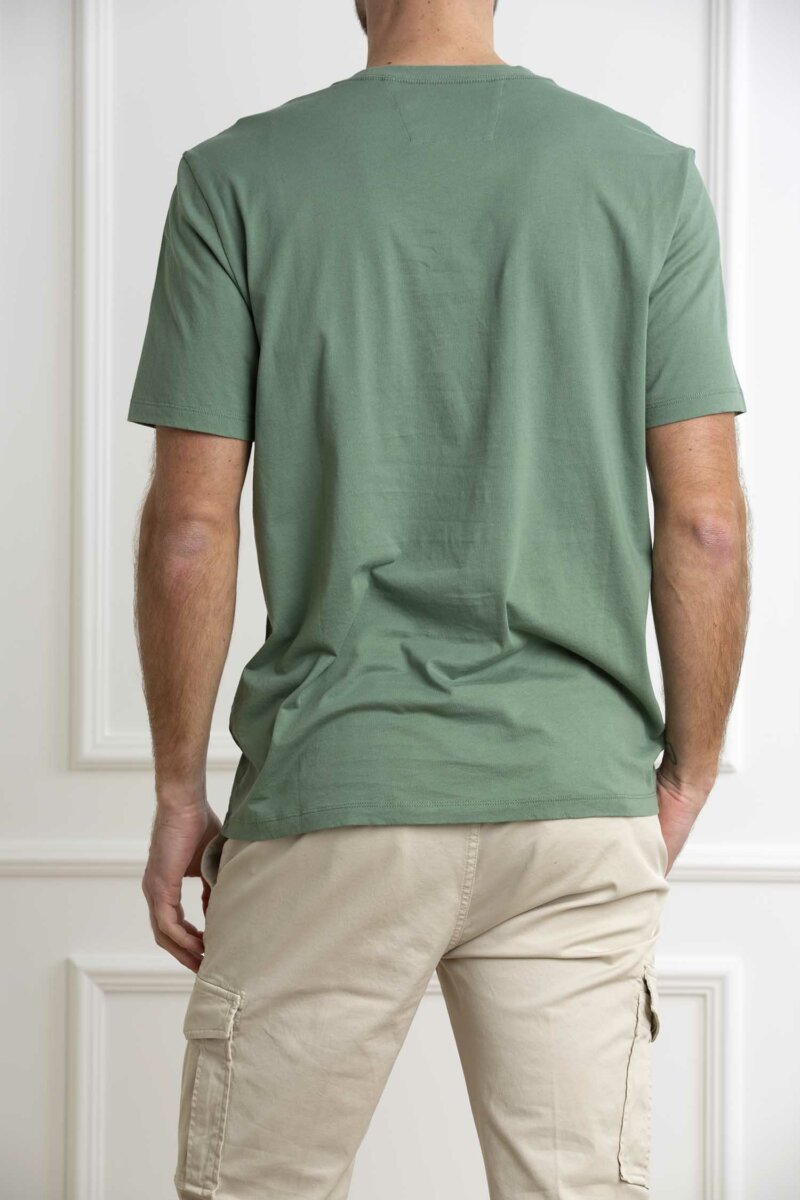 CP COMPANY-JERSEY LOGO T-SHIRT-CPMTS068A005100W GREEN