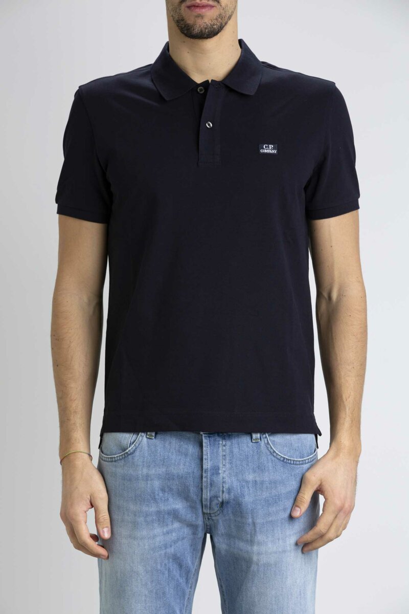 CP COMPANY-POLO STRETCH PIQUET STRIPED-CPPL098A005263W ECLIPSE
