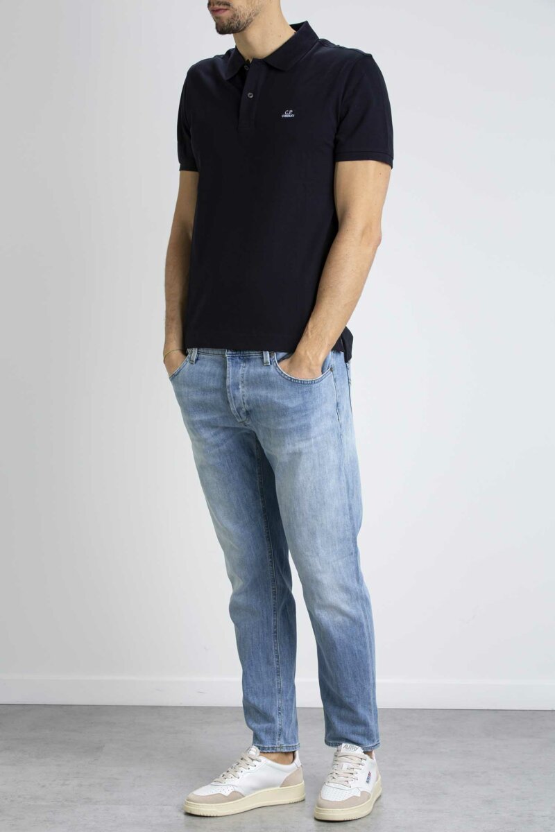 CP COMPANY-POLO STRETCH PIQUET STRIPED-CPPL098A005263W ECLIPSE