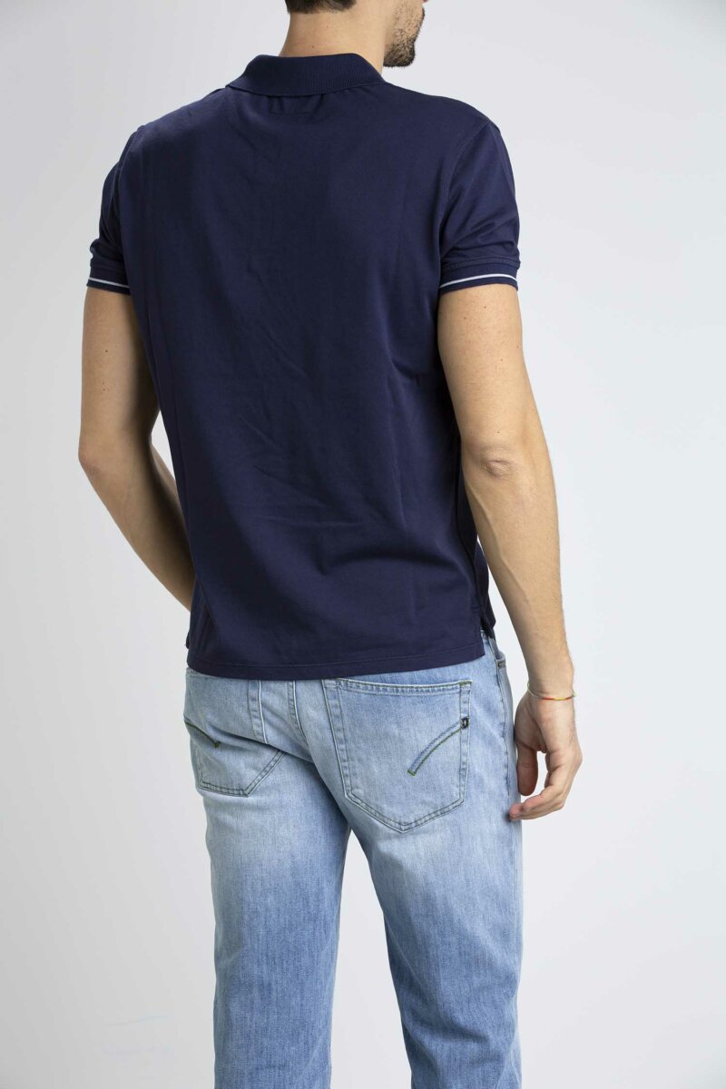 CP COMPANY-POLO TACTING PIQUET LOGO-CPPL253A006263G BLUE