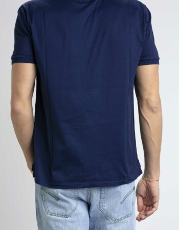 CP COMPANY-POLO MERCERIZED JERSEY TWISTED-CPPL255A006374G BLUE