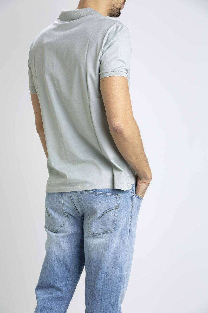 CP COMPANY-POLO MERCERIZED JERSEY TWISTED-CPPL255A006374G HARBOR