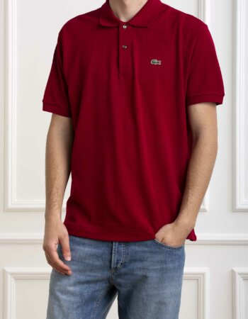 LACOSTE-POLO MANICA CORTA-LC1212P4 BORDO