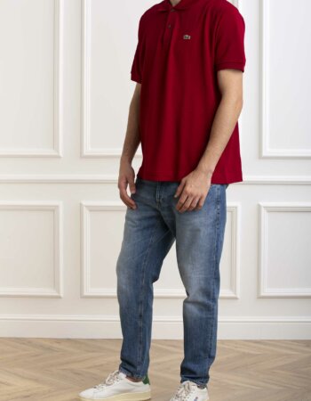 LACOSTE-POLO MANICA CORTA-LC1212P4 BORDO