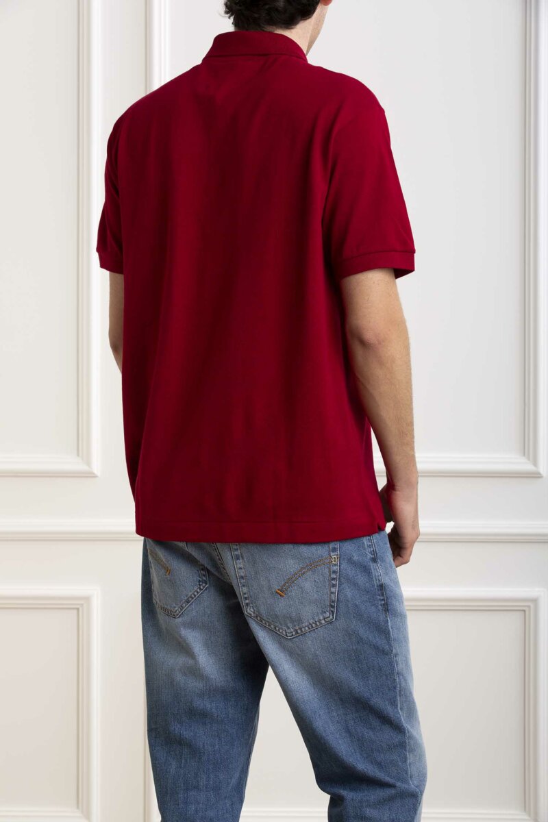 LACOSTE-POLO MANICA CORTA-LC1212P4 BORDO