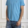 LACOSTE-T-SHIRT GIRO PIMA-LCTH6709P4 AZZURRO