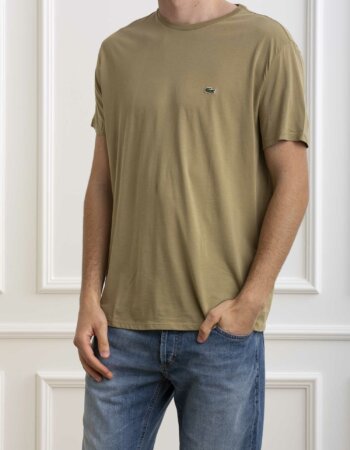 LACOSTE-T-SHIRT GIRO PIMA-LCTH6709P4 KAKI