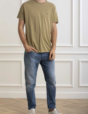 LACOSTE-T-SHIRT GIRO PIMA-LCTH6709P4 KAKI