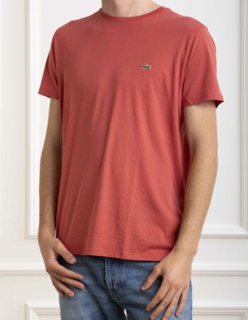 LACOSTE-T-SHIRT GIRO PIMA-LCTH6709P4 ROSSO