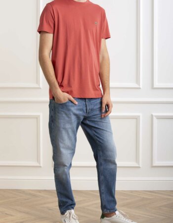 LACOSTE-T-SHIRT GIRO PIMA-LCTH6709P4 ROSSO