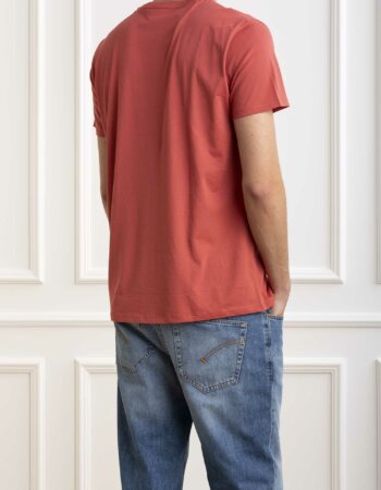 LACOSTE-T-SHIRT GIRO PIMA-LCTH6709P4 ROSSO