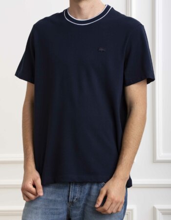 LACOSTE-T-SHIRT UOMO STRETCH-LCTH8174 BLU