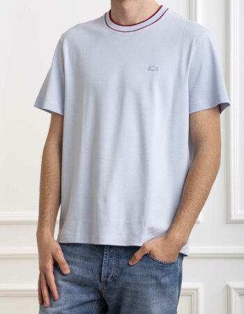 LACOSTE-T-SHIRT UOMO STRETCH-LCTH8174 LILLA
