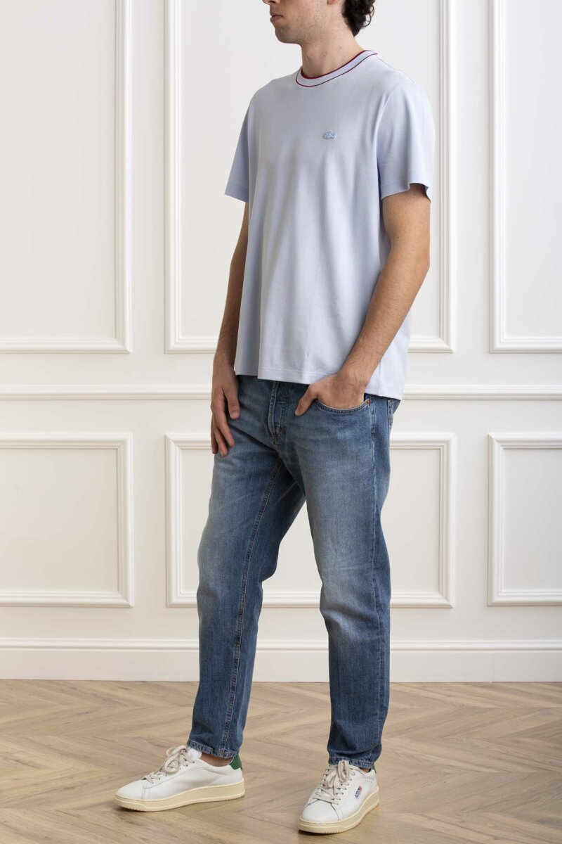 LACOSTE-T-SHIRT UOMO STRETCH-LCTH8174 LILLA