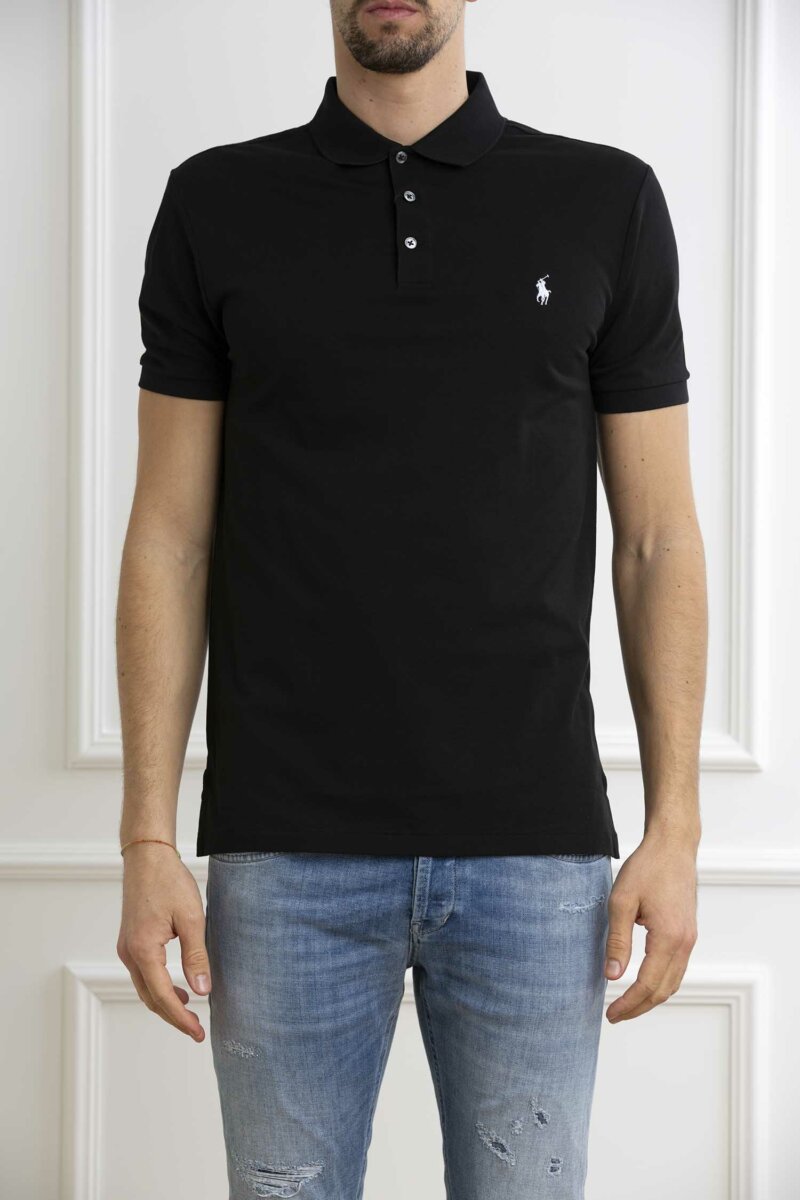 RALPH LAUREN-POLO SHORT SLEEVE-KNIT-RL541705P4 BLACK