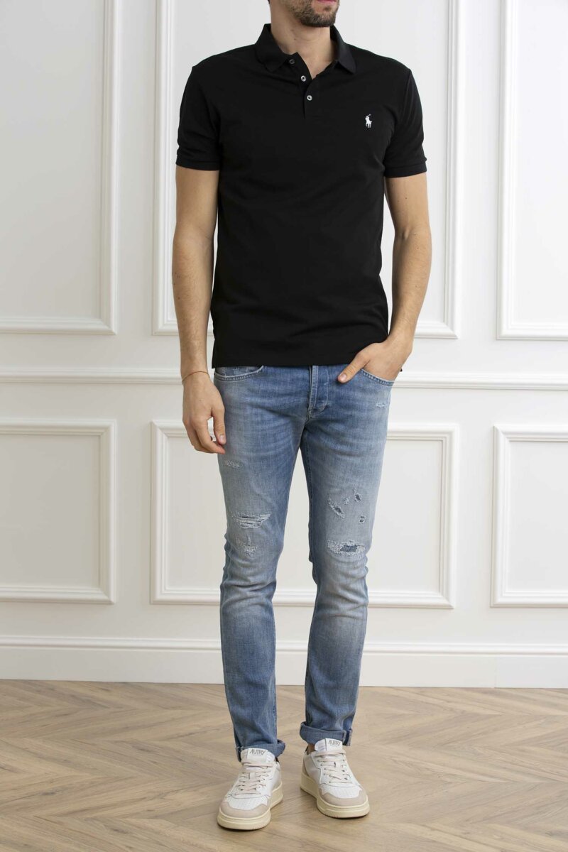 RALPH LAUREN-POLO SHORT SLEEVE-KNIT-RL541705P4 BLACK