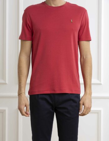 RALPH LAUREN-T-SHIRT INTERLOCK-RL740727P4 RED