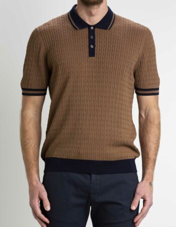 GRAN SASSO-MAGLIA M/M BICOLOR-GR5711320625 BRUCIATO