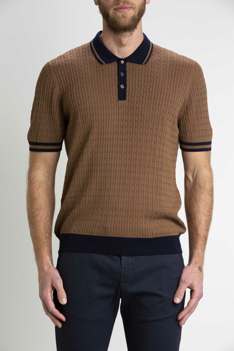 GRAN SASSO-MAGLIA M/M BICOLOR-GR5711320625 BRUCIATO