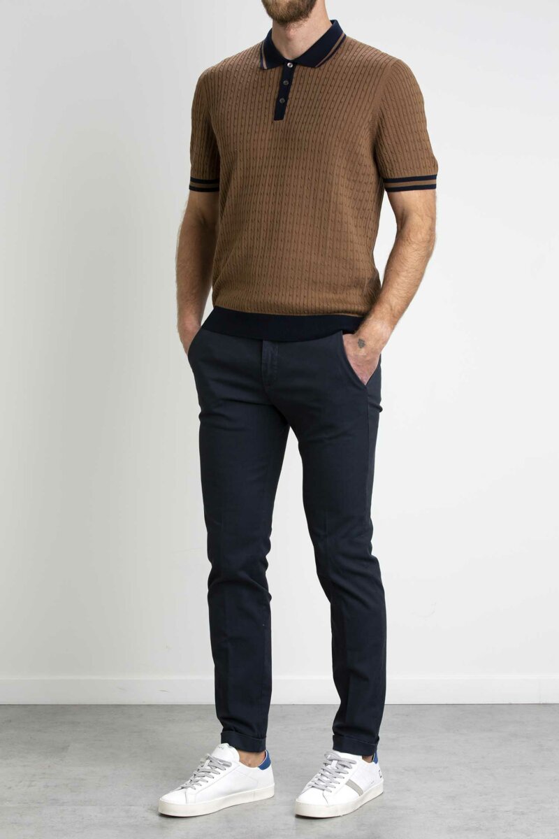 GRAN SASSO-MAGLIA M/M BICOLOR-GR5711320625 BRUCIATO