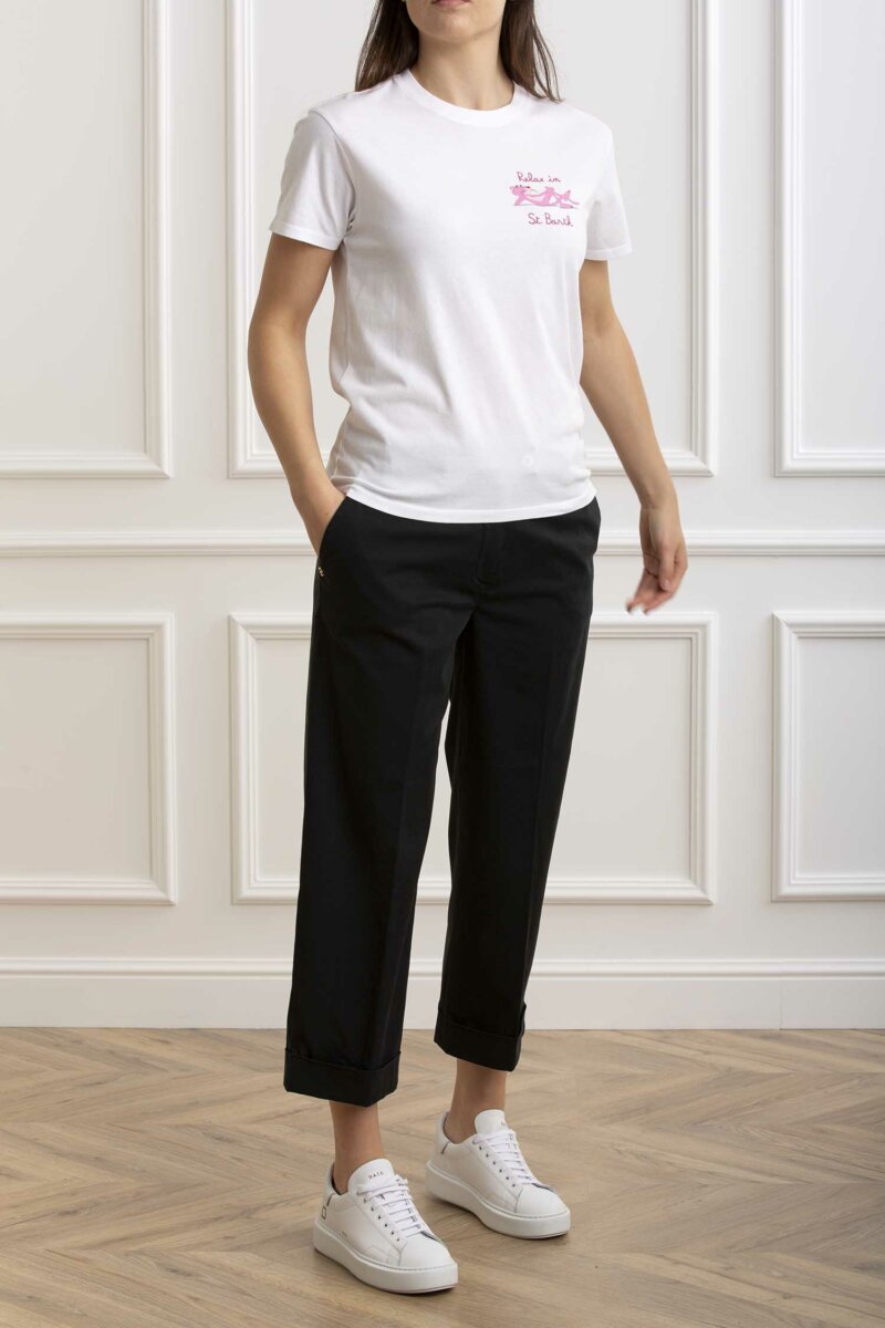 MC2 SAINT BARTH-T-SHIRT EMILIE PINK RELAX-MC2EMI000105609F BIANCO
