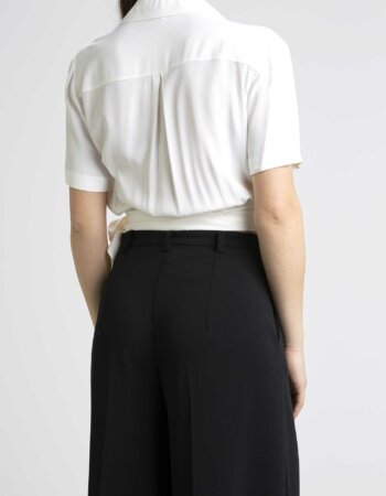 PATRIZIA PEPE-CAMICIA INCROCIATA-PP2C1476A8I1 BIANCO