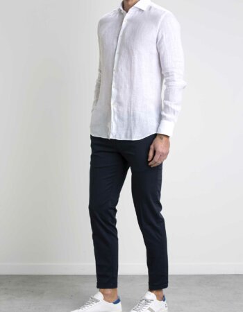 XACUS-CAMICIA LINO TAYLOR-XA41195722 BIANCO