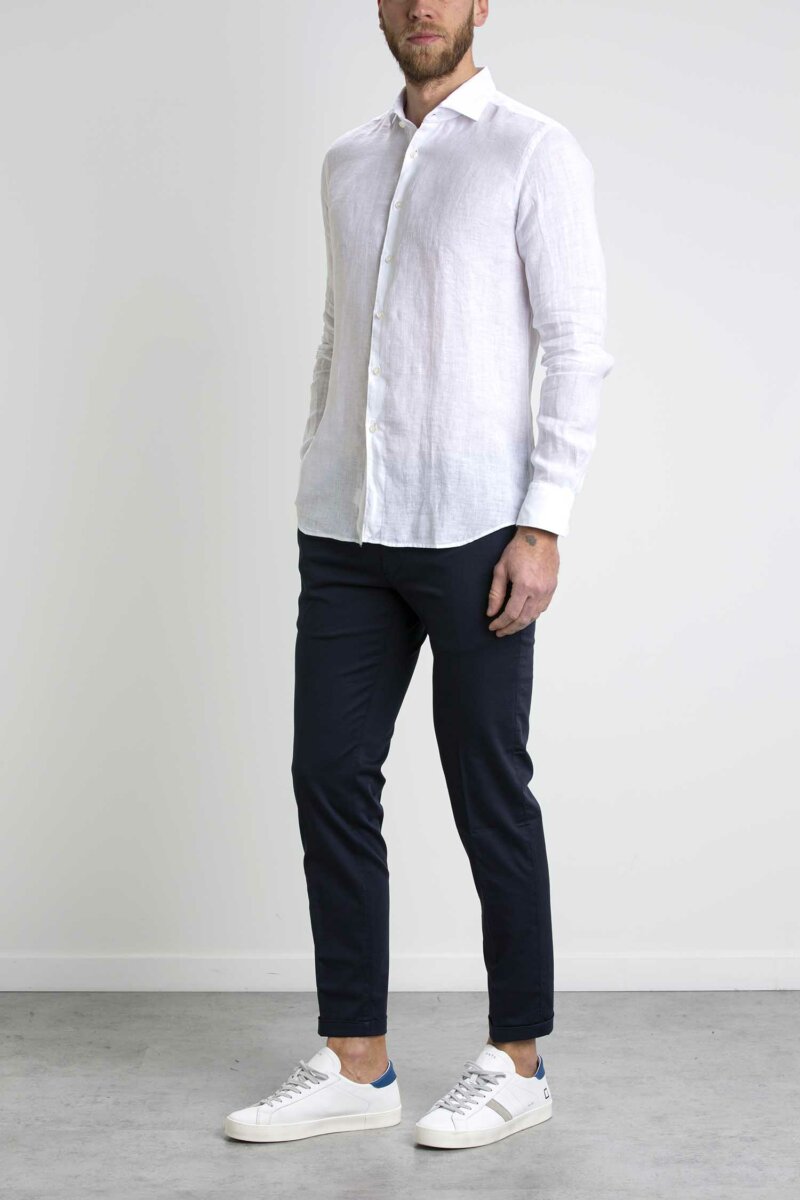 XACUS-CAMICIA LINO TAYLOR-XA41195722 BIANCO