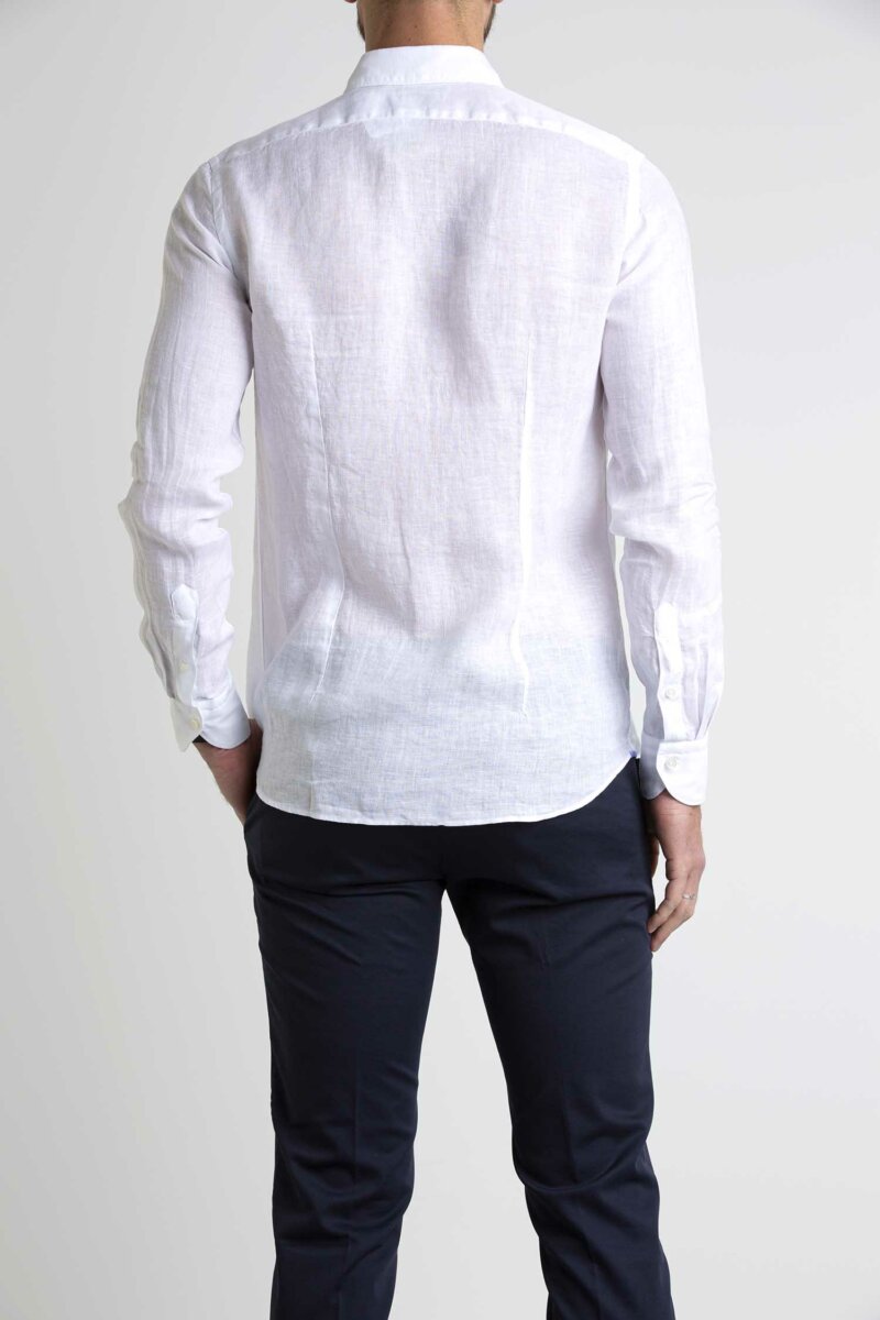XACUS-CAMICIA LINO TAYLOR-XA41195722 BIANCO