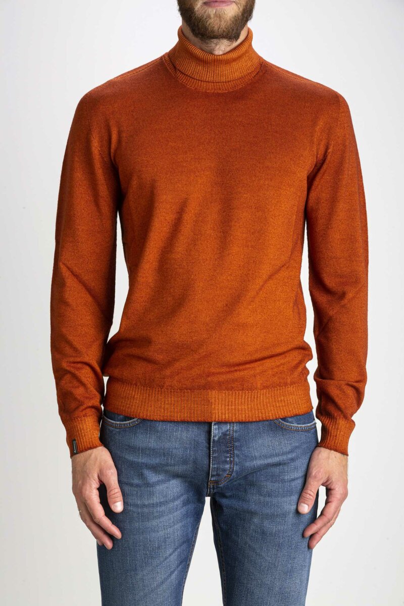 AROVESCIO-DOLCEVITA MERINO DARKNESS-ARO130032 ARANCIO