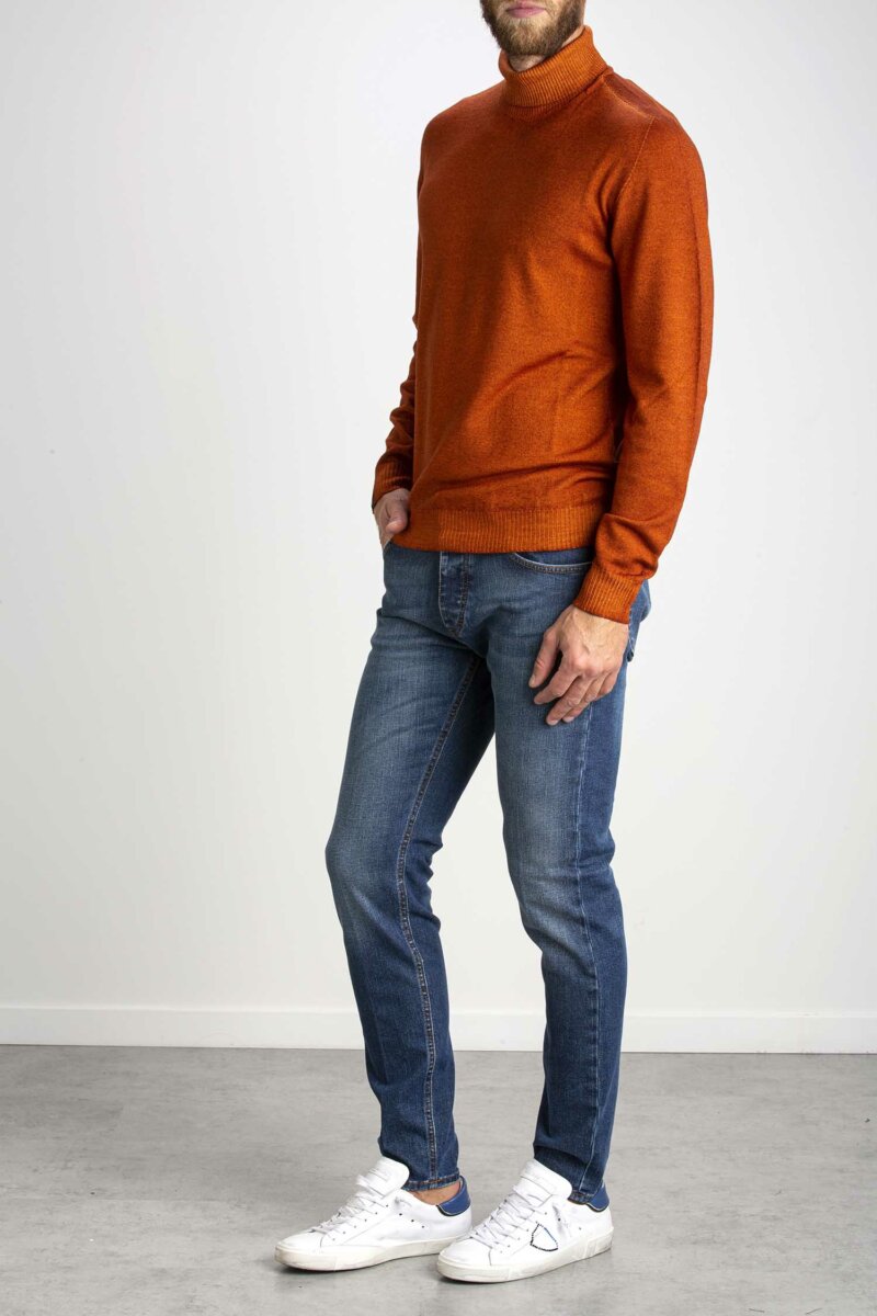 AROVESCIO-DOLCEVITA MERINO DARKNESS-ARO130032 ARANCIO