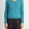 AROVESCIO-MAGLIA SCOLLO V ALPACA F.7-AROW6401 SMERALDO