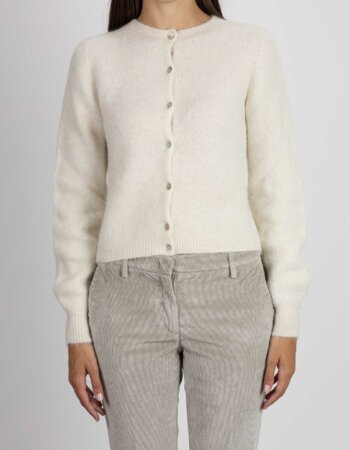 AROVESCIO-CARDIGAN ALPACA F.7-AROW6404 NATURALE