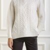 AROVESCIO-MAGLIA COLLO CRATERE FISHER. MERINOS-AROW8039 WHITE