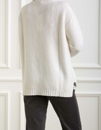 AROVESCIO-MAGLIA COLLO CRATERE FISHER. MERINOS-AROW8039 WHITE