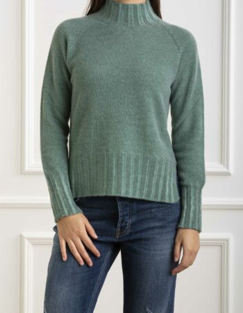 AROVESCIO-MAGLIA COLLO CRATERE TINTO FREDDO-AROW812115 GREEN