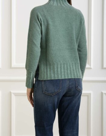 AROVESCIO-MAGLIA COLLO CRATERE TINTO FREDDO-AROW812115 GREEN