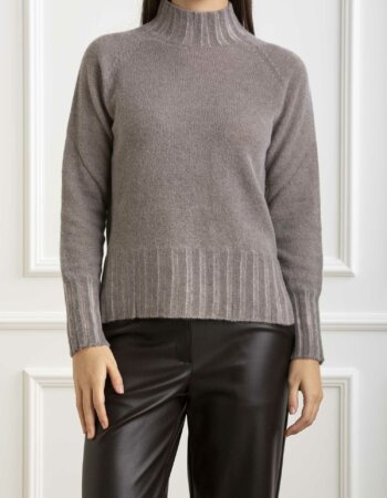 AROVESCIO-MAGLIA COLLO CRATERE TINTO FREDDO-AROW812115 MUD