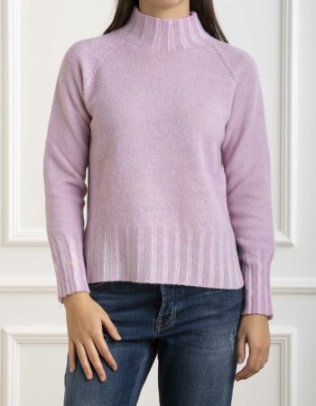 AROVESCIO-MAGLIA COLLO CRATERE TINTO FREDDO-AROW812115 ROSA