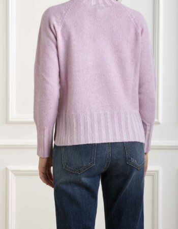 AROVESCIO-MAGLIA COLLO CRATERE TINTO FREDDO-AROW812115 ROSA