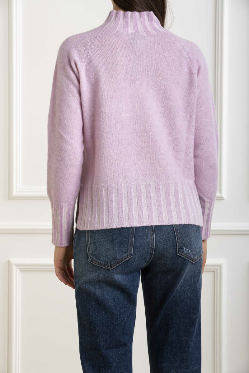 AROVESCIO-MAGLIA COLLO CRATERE TINTO FREDDO-AROW812115 ROSA