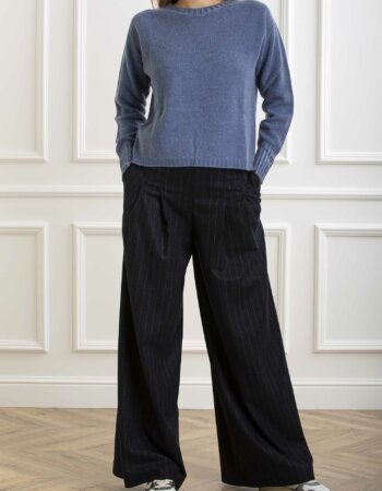 AROVESCIO-MAGLIA BOXY 90/10 TINTO FREDDO-AROW812815 DENIM