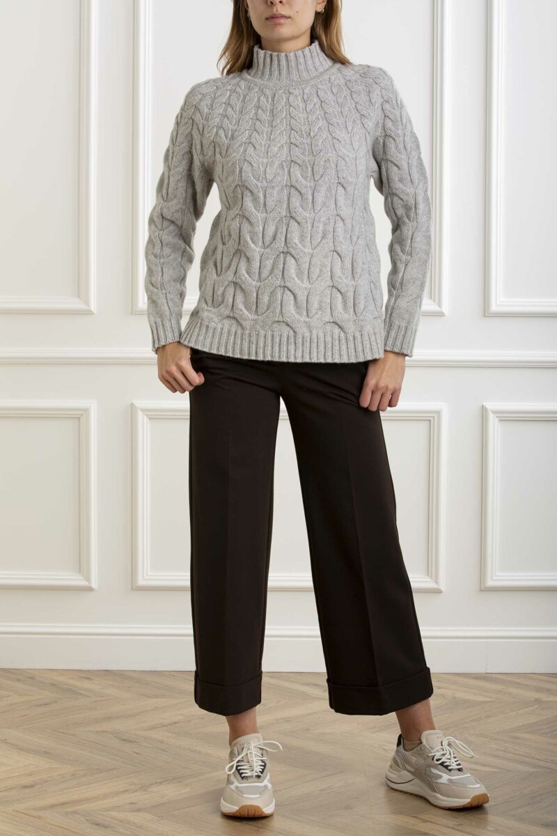 AROVESCIO-MAGLIA TRECCIA-AROW8141 PEARL