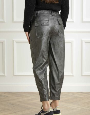 ALESSIA SANTI-PANTALONI IN SIMILPELLE-AS421SD28001 ARGENTO