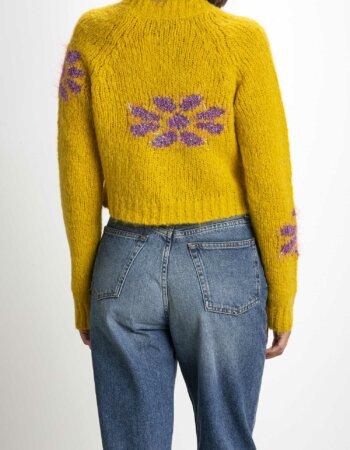 ALESSIA SANTI-MAGLIONE SCOLLO A V-ASSD53072 GIALLO