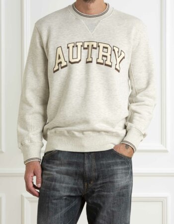 AUTRY-FELPA UOMO HEAVY JERS WH/CHOC-AUSWPM03H2 WHITE