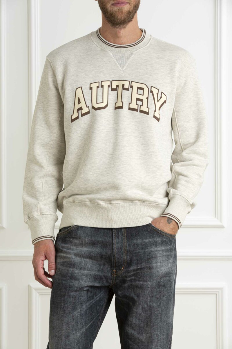AUTRY-FELPA UOMO HEAVY JERS WH/CHOC-AUSWPM03H2 WHITE